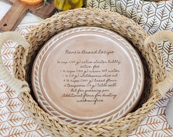 Personalized Recipe Tortilla Warmer, Seagrass Basket, New Home Gift