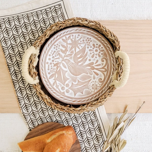Bread Basket With Warming Stone Etsy