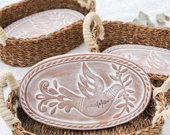 Personalized Christmas Gift Unique Holiday Gift Wife Gift Friend Gift Grandma Gift For Mom Family Gift Bread Warmer Basket [Bird/OV-P]