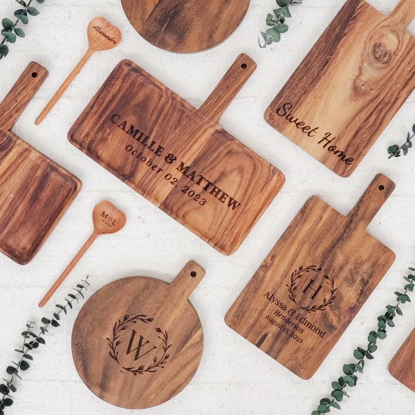 Not Sold Separately • Personalization Service for Handmade Wood Serving Board • Add-On