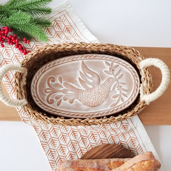 Cadeau des Fêtes Idées cadeaux de Noël uniques Cadeau d'hôtesse Panier cadeau de remerciement fait main Cadeau d'un ami pour maman Panier chauffe-pain [Oiseau/LU]