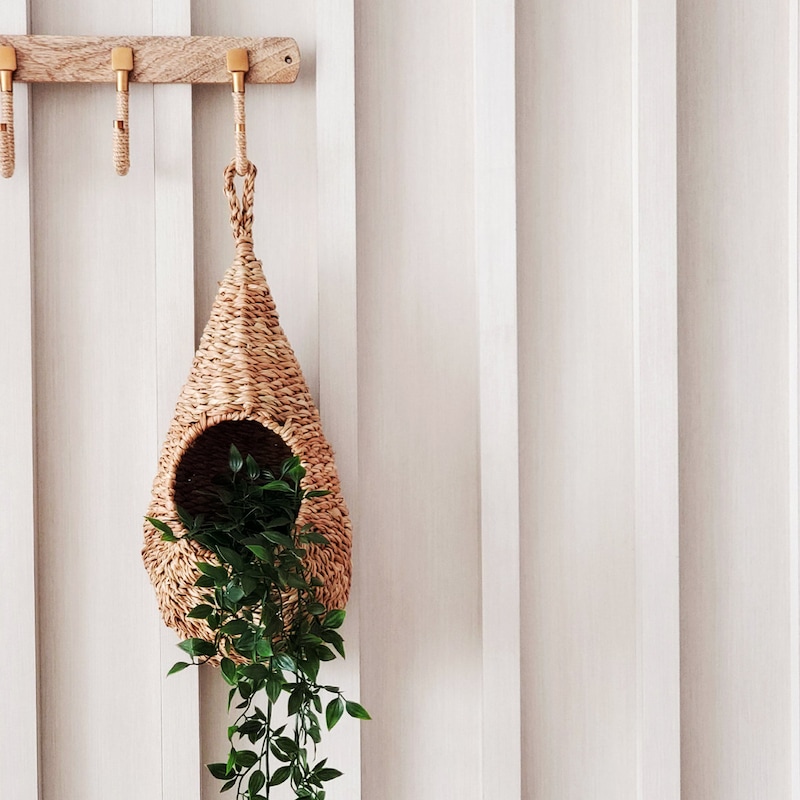 Wicker Hanging Plant Pots - Etsy