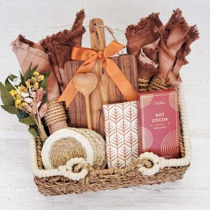Kitchen and Dining Gift Basket - Unique Housewarming, Hostess Gift for Her