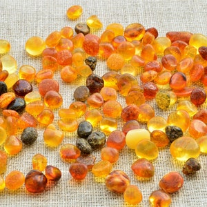 Loose Amber Stones 5-200 Grams Chip Beads (4-6mm) Jewelry Supplies Beads, Baltic Amber stones, Polished Natural Beads undrilled