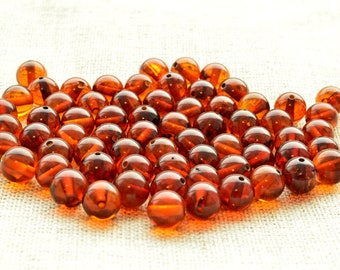 Raw Baltic Amber Beads Natural Loose BQ 4.5-6mm Beads 50-100-200 Pcs Yolk