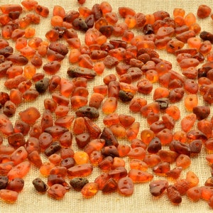 RAW Natural Amber Beads 5-200 Grams Chip Beads (4-7mm) Jewelry Supplies Beads, Baltic Amber Beads, Cognac Color Beads
