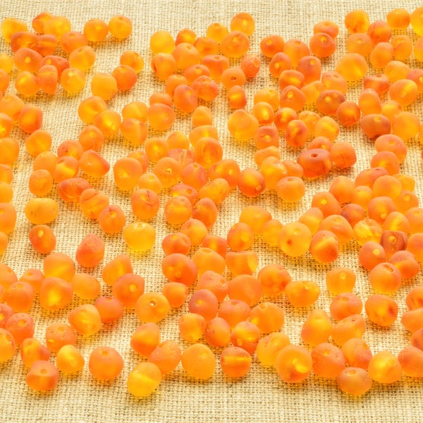 Raw Natural Amber Beads BQ 80-120 Psc (10 Grams) Small Beads (4-6mm) Jewelry Supplies Beads, Baltic Amber Honey Color