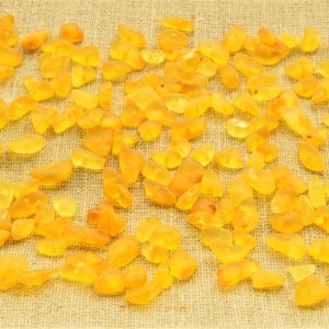 RAW Natural Amber Beads 5-200 Grams Chip Beads (4-7mm) Jewelry Supplies Beads, Baltic Amber Beads, Lemon Color Beads