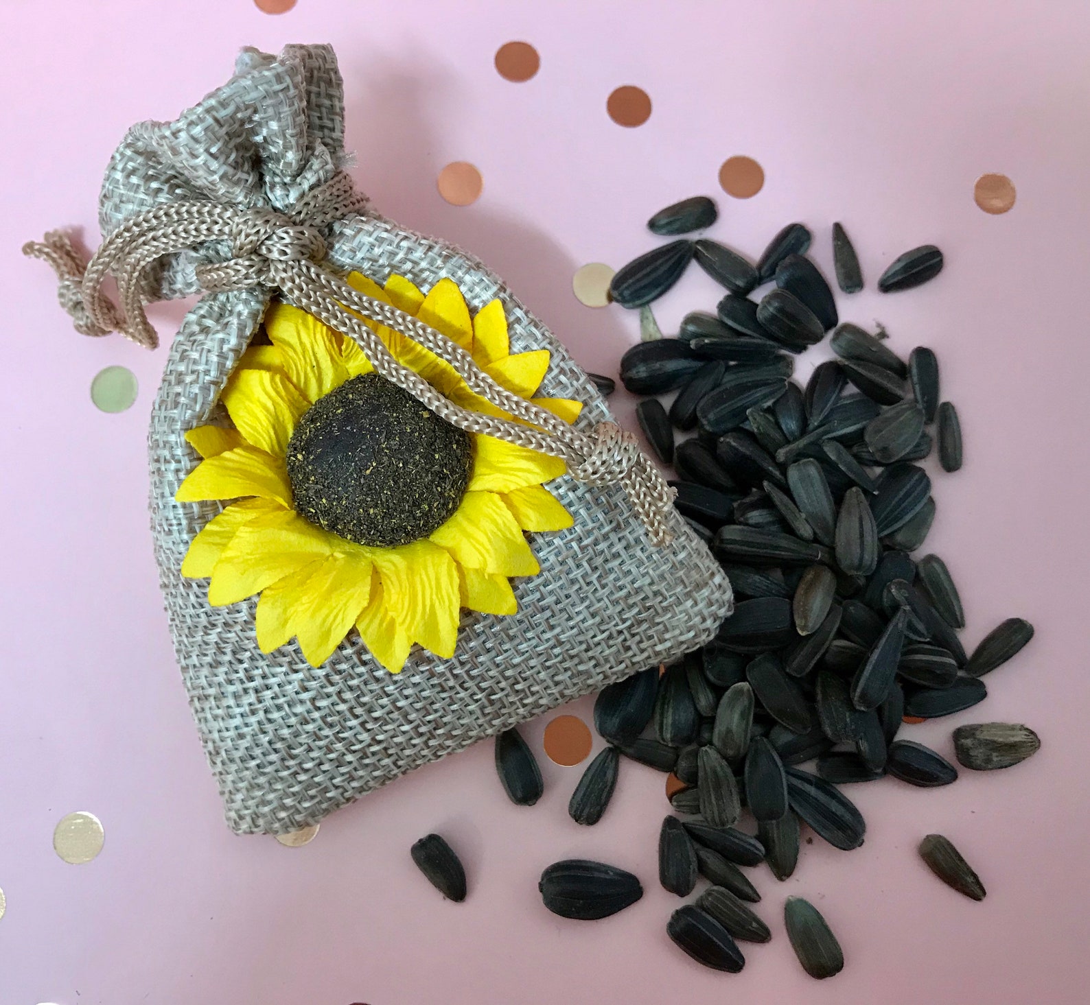 Handmade Mini Sunflower Seed Bags Etsy UK