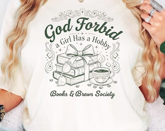Book Lover-shirt, grappig T-shirt, Books & Brews Society