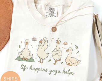 Goose Yoga T-Shirt or Sweatshirt: Yogi Geese Shirt, Funny Yogi Shirt