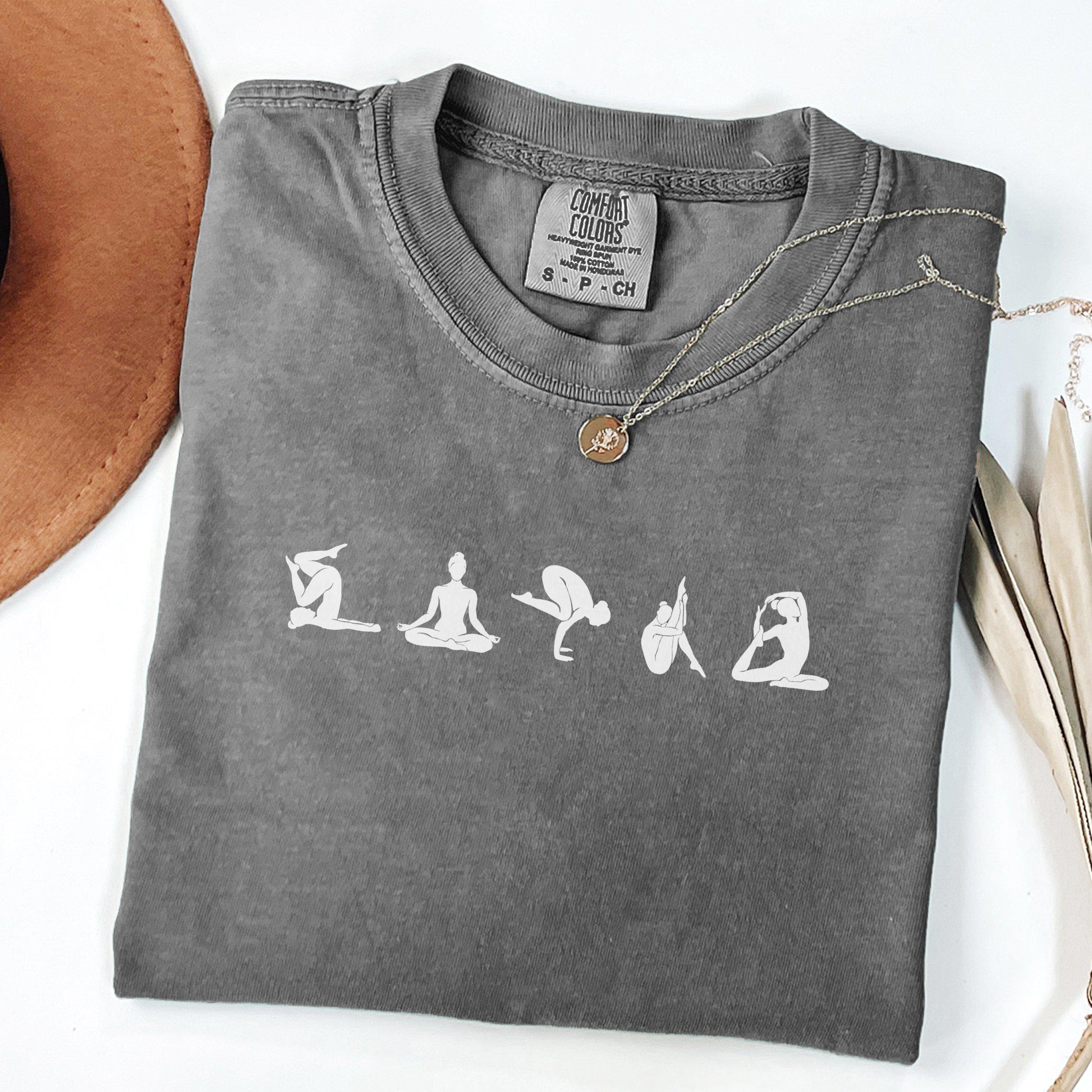 T-shirt Yoga Femme – Illustration Positions De Yoga – Coton – Eric Leong Design