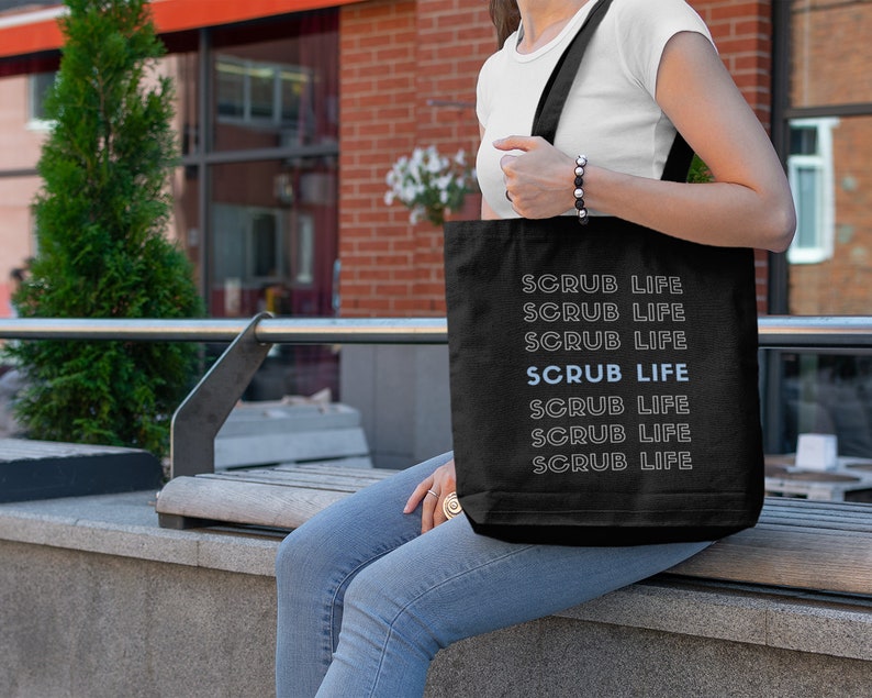 Scrub Life Nurse Bag Funny Nurse Bag Nursing School Nurse Gifts RN Gift RN Tote Blessed Nurse Nursing Student