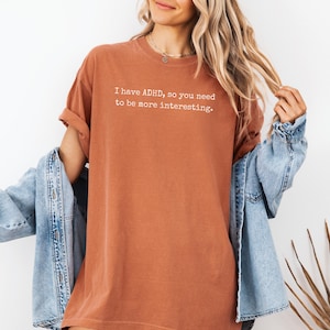 Camiseta divertida sobre TDAH: camiseta sarcástica sobre neurodiversidad, camiseta para adultos con TDAH imagen 9