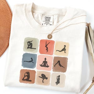 Yoga Poses Tee: Comfort Colors Meditative Yogi Shirt