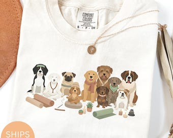 Yoga Dogs T-Shirt or Sweatshirt: Meditating Animals, Funny Yogi Shirt
