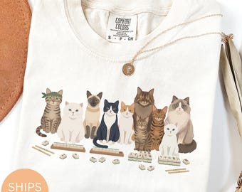 Cat Lover Mahjong T-Shirt or Sweatshirt: Board Game Shirt, Gaming Gifts, Funny Game Shirt