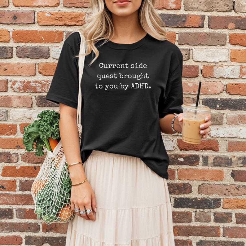 Funny ADHD T-Shirt or Sweatshirt: Neurodivergent Shirt, Gamer Tee image 4