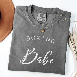 Boxing Babe T-Shirt, Funny Boxing Shirt, Women Boxing Shirt, Athletic Workout Tee, Gift For Boxer, Gym Lover Tee, Boxing Apparel