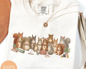 Squirrel Yoga T-Shirt or Sweatshirt: Yogi Gift, Funny Zen Wear, Meditating Animals Shirt