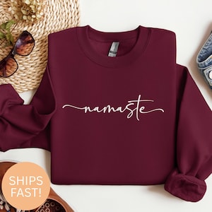 Namaste sweatshirt, Yoga Shirt,Yoga Lover Shirt, Funny Yoga Gift, Meditation Shirt, Yoga Class Gift, Yogi Shirts,Yoga Clothes