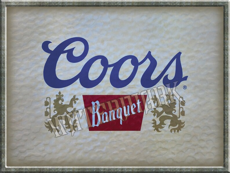 Coors Banquet Beer 3 Tin Sign Etsy