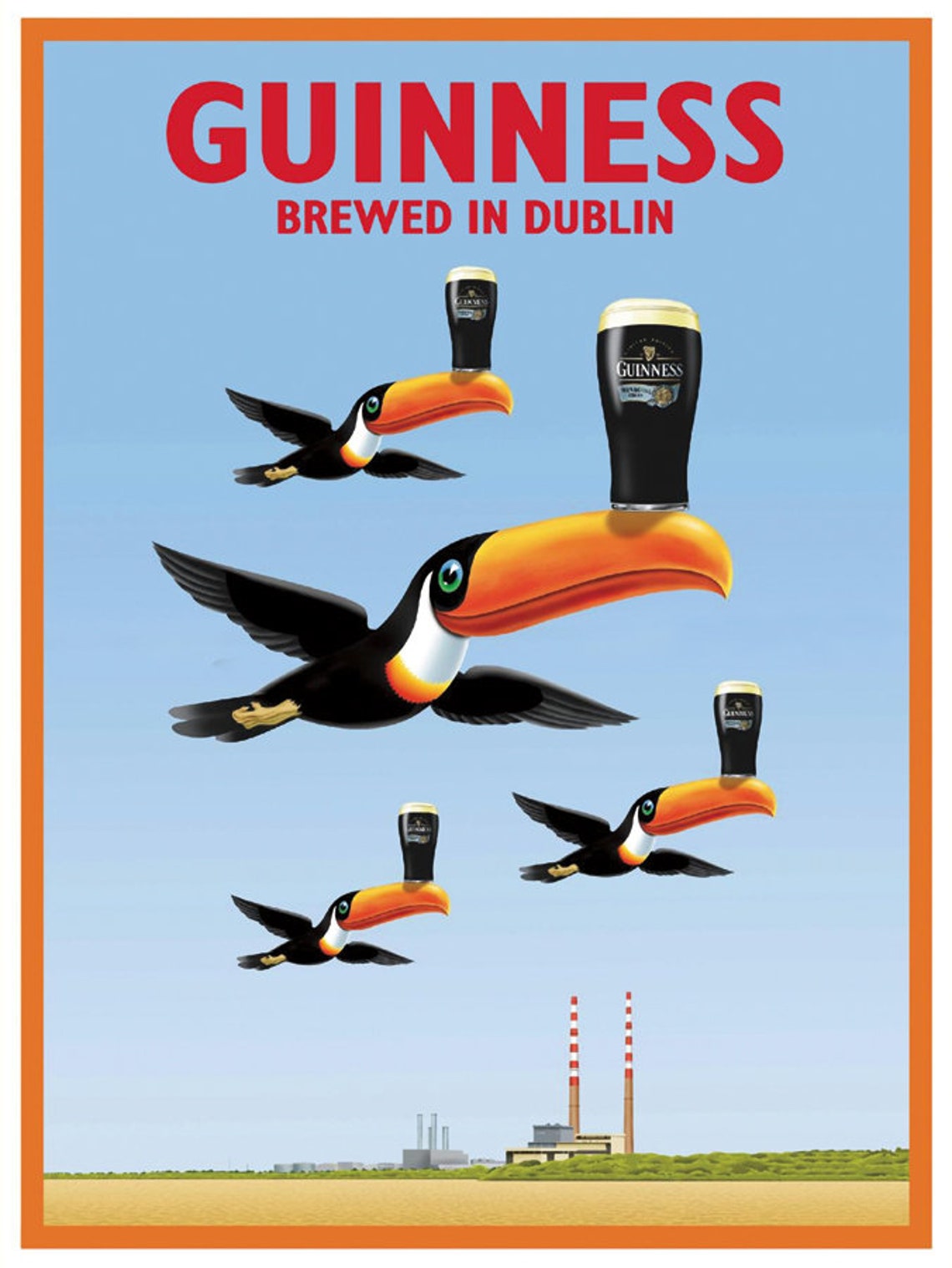 Guinness Beer Birds Tin Sign Etsy