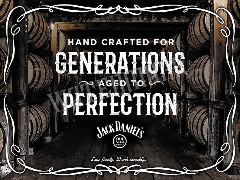 Jack Daniels Hand Crafted Tin Sign