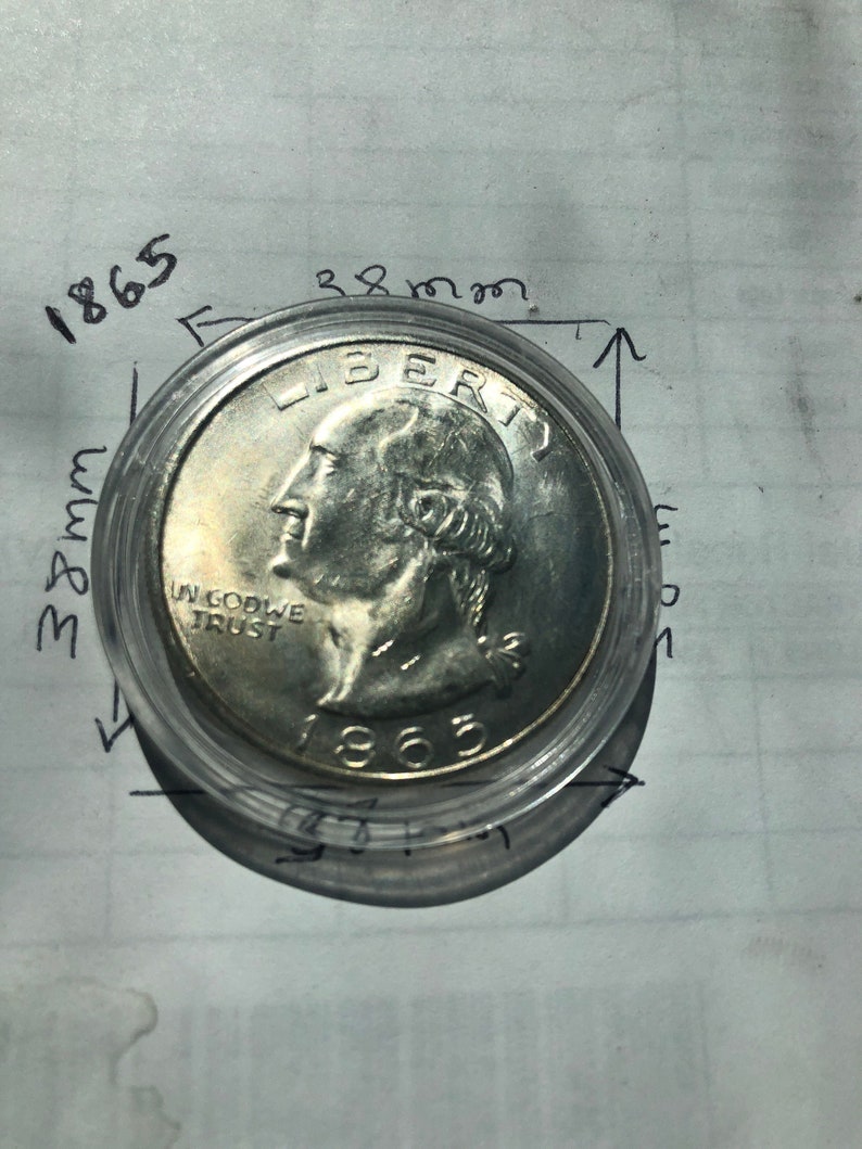 1865 Washington Silver Dollar Etsy