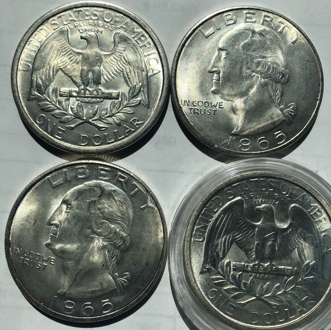 1865 Washington Silver Dollar Etsy UK