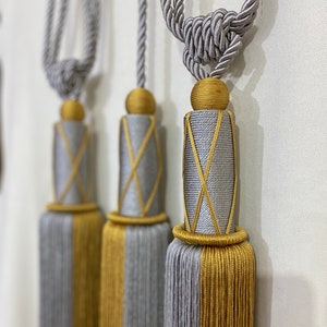 Cotton Tassel Curtain Tiebacks: Living Room Decor (Set of 2)