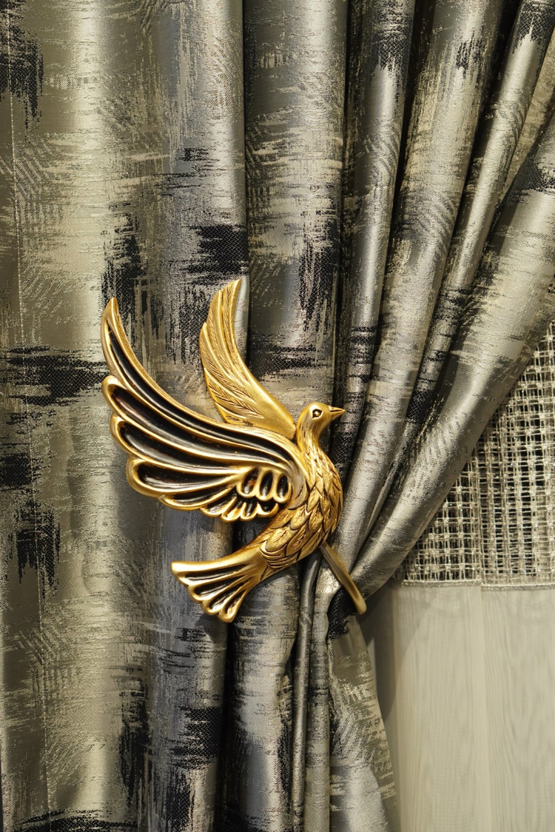 Pack of 2 Bird Curtain Tie Backs Eagle Curtain Holder Holdbacks Curtain