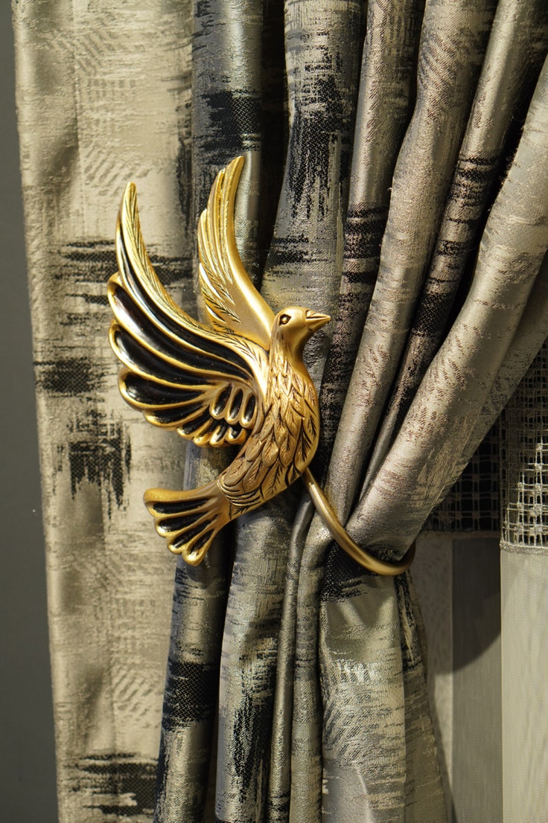 Pack of 2 Bird Curtain Tie Backs Eagle Curtain Holder Etsy