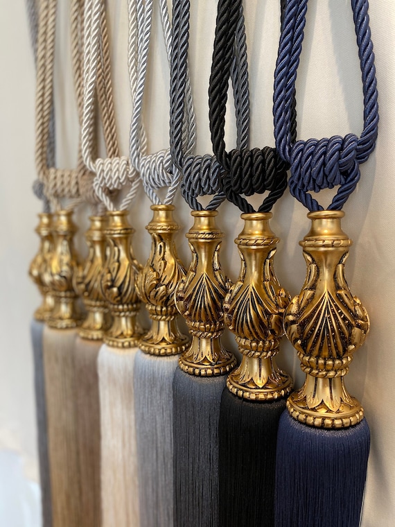 Pack of 2 Gold Tie Backs Curtain Tie Back Gold Home Etsy