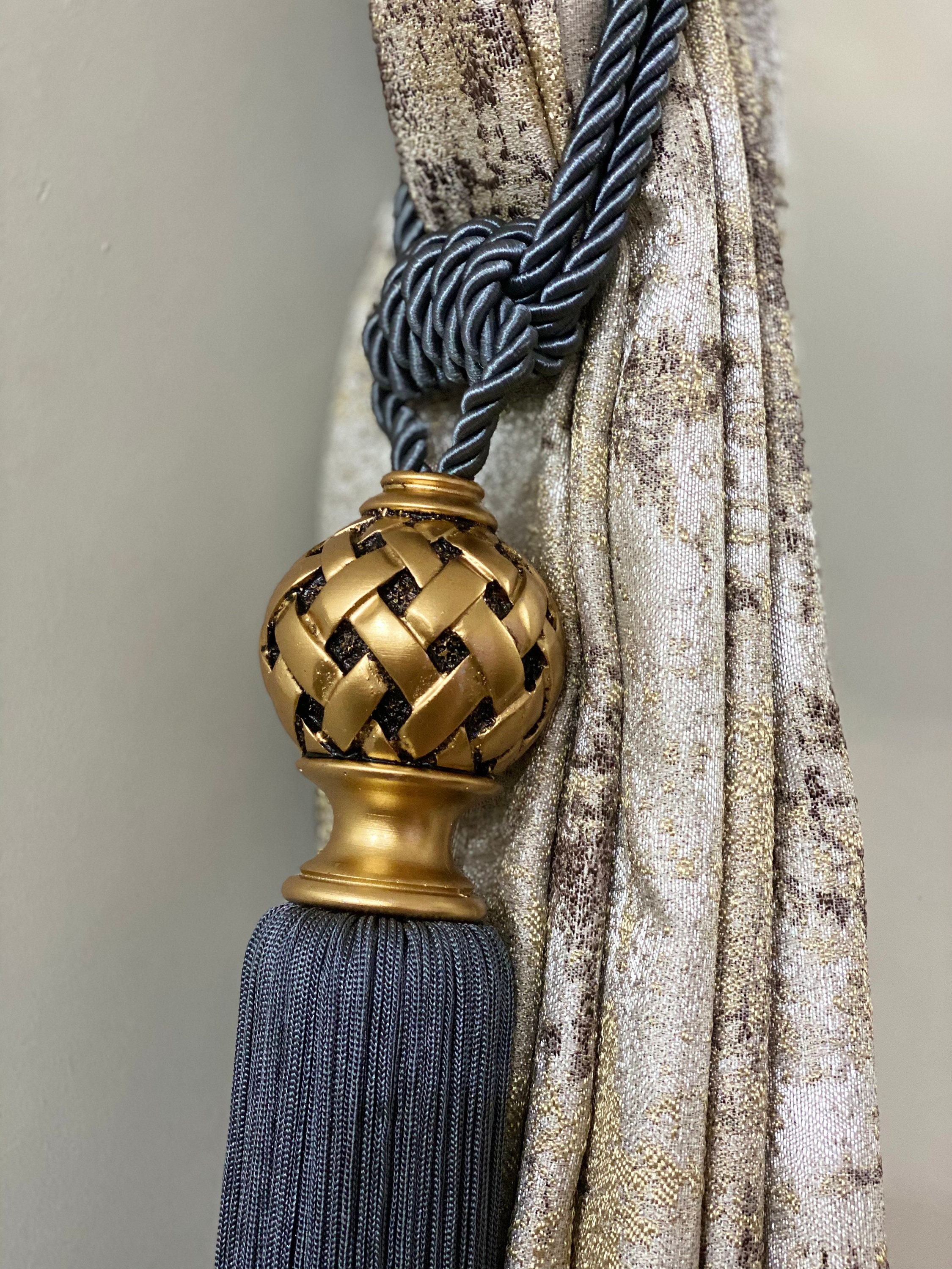 Pack of 2 Tiebacks Gold Home Decor Gold Curtain Tie Etsy Australia