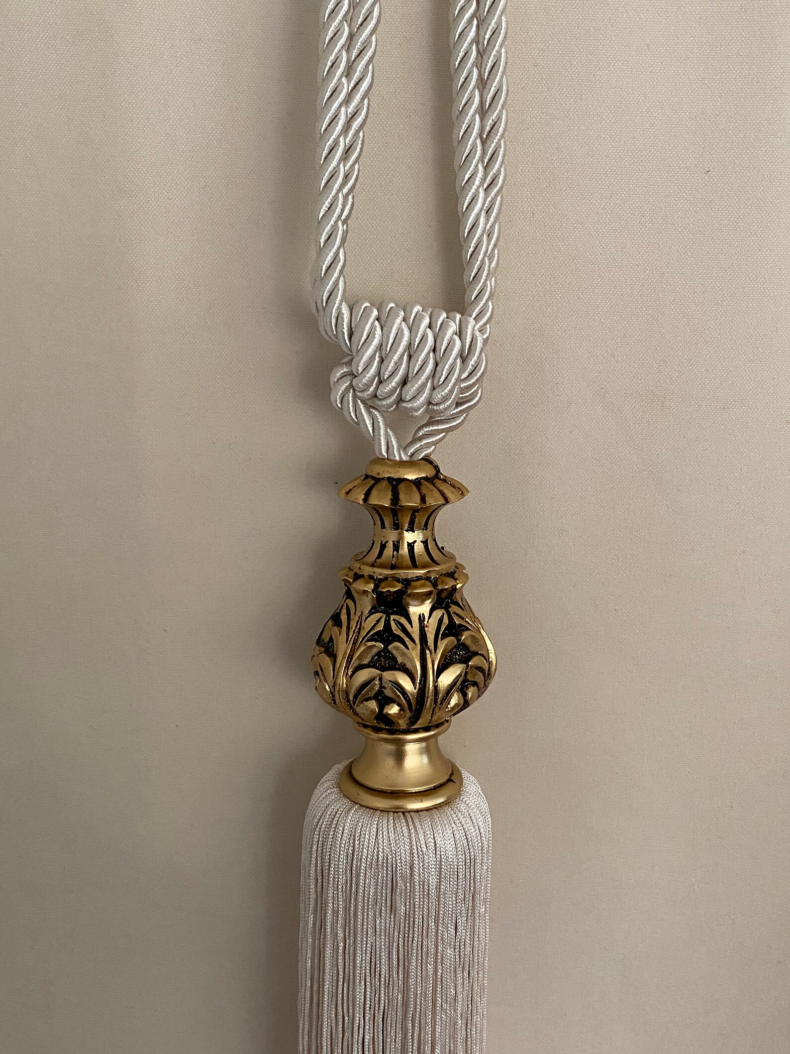 Pack of 2 Gold Curtain Tie Backs Gold Tie Backs Drapery Etsy UK