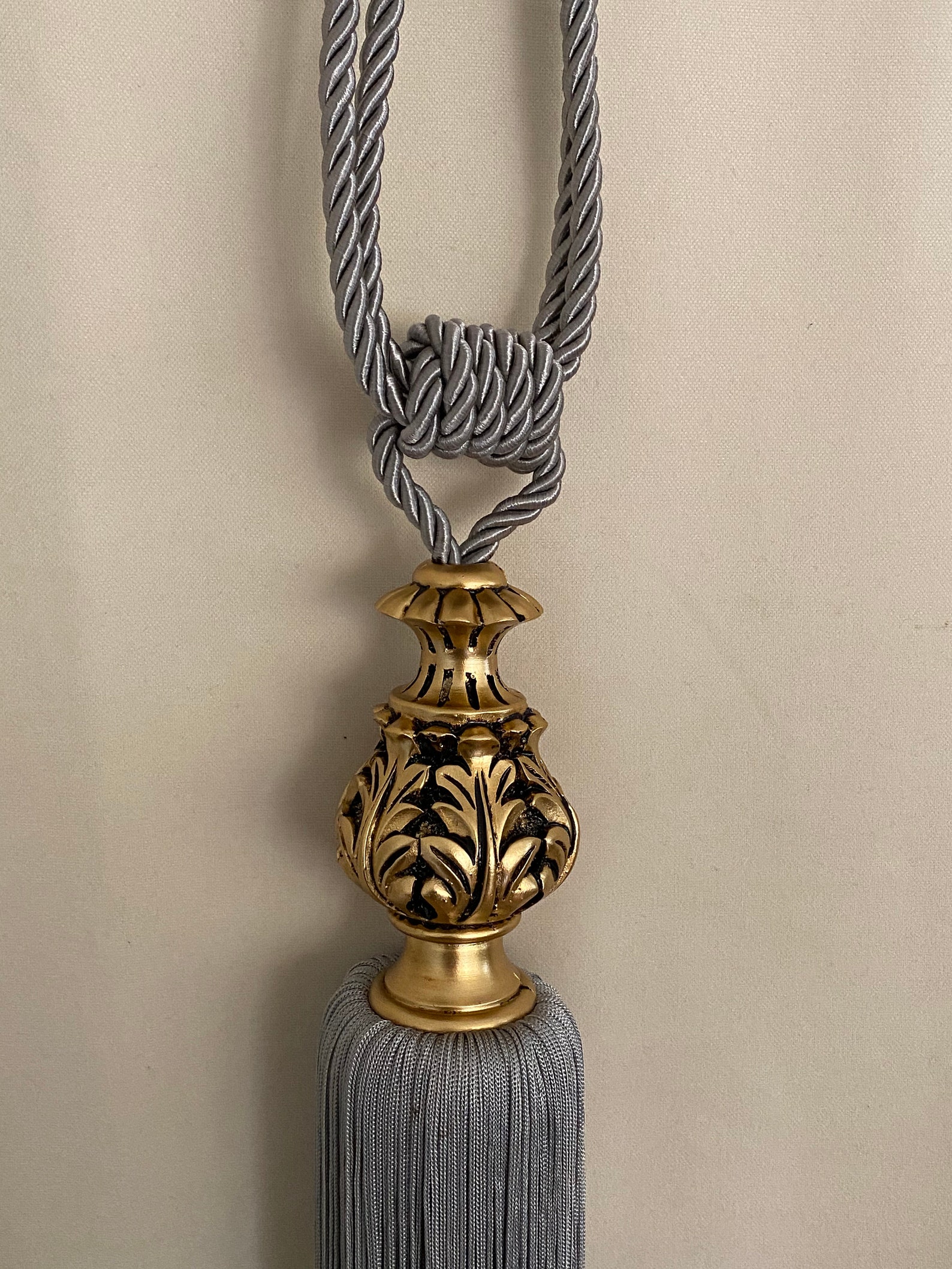 Pack of 2 Gold Curtain Tie Backs Gold Tie Backs Drapery Etsy