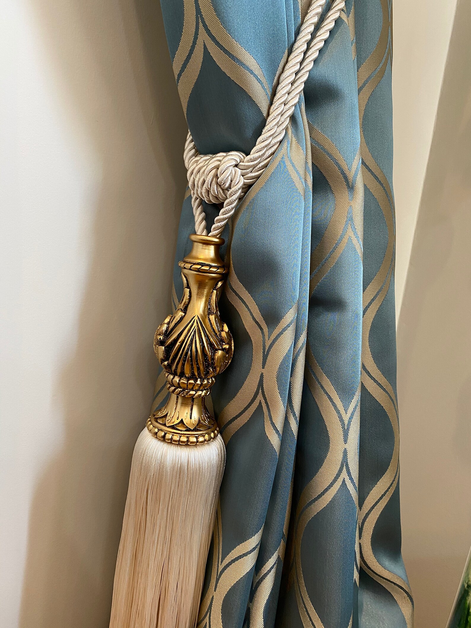 Pack of 2 Gold Tie Backs Curtain Tie Back Gold Home Etsy UK