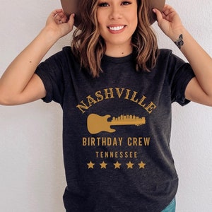 nashville birthday crew, birthday squad shirts, nashville birthday girl crewneck shirt