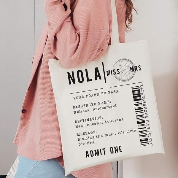 nola tote bag new orleans bachelorette bag bachelorette welcome bags