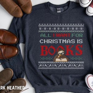 slothmas shirt, teacher christmas sweatshirt, librarian christmas shirt, funny christmas sweatshirt, merry slothmas, book christmas sweater