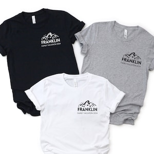 custom family summer mountain camping vacation shirt, christmas family vacation shirt, cabin trip shirts