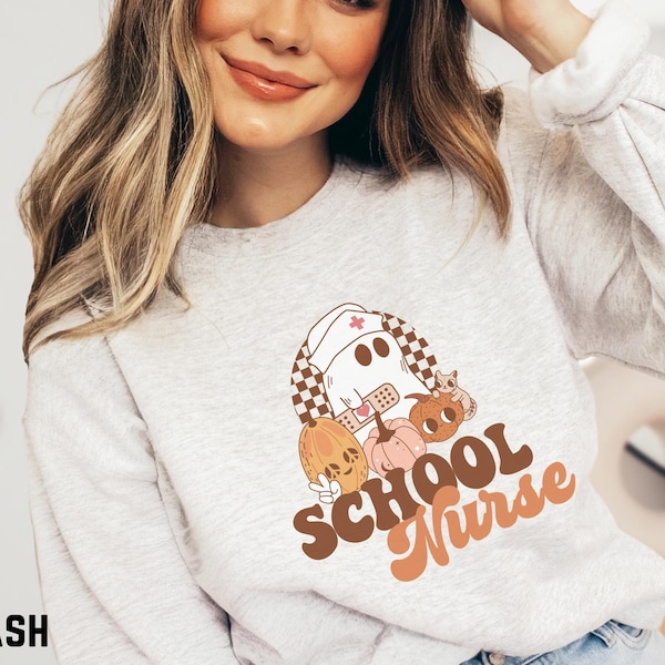 halloween school nurse sweatshirt, school nurse sweater, boo boo crew fall sweatshirt, nurse appreciation gifts