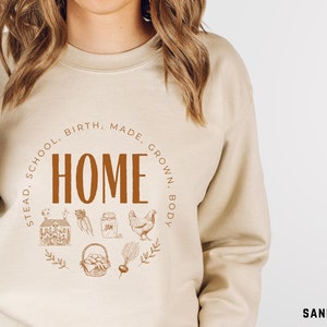 homeschool mom sweatshirt, homesteader shirt, gift for mom, homemaker shirt, home crewneck sweatshirt, homeschool mom sweater,