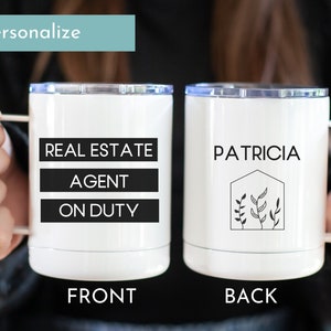 new realtor gift,real estate agent gift,realtor closing gift,realtor mug,realtor on duty,real estate team,new real estate agent announcement