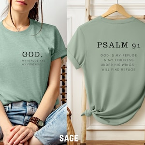 psalm 91 shirt minimalistisch christelijk shirt bijbelvers geloof gebaseerd kleding cadeau