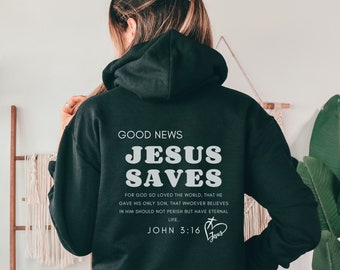 christian clothing hoodie bible verse hoodie christian apparel pullover gift for her Jesus hoodie