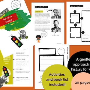 Printable Unit Study, Black History, Garrett Morgan, Unit Study Homeschool, African American History