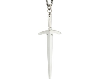 Large Sword Necklace - Sterling Silver