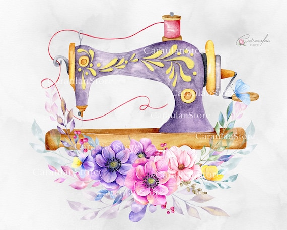 Floral Sewing Machine Sketch 42922 Embroidery Design – Oh My Crafty Supplies  Inc.
